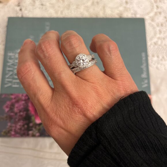 Sterling Silver CZ Stacking Engagement and Wedding Band Rings Size 6 NWT - Picture 10 of 10